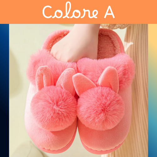 Pantofole invernali in peluche da donna. Comodità e caldo ai piedi. Colori a scelta, misure dalla 35 alla 44.