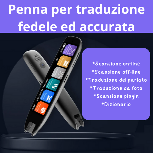 Dizionario, Traduttore, Penna Scansione. Dispositivo Traduci Foto Online, registratore vocale, con Connessione WiFi/BT.