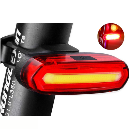 Luce anteriore/posteriore per bicicletta. Impermeabile, ricaricabile tramite USB.