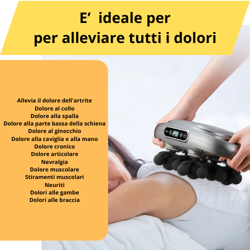 💪  Massaggiatore a Percussione – Sollievo Muscolare Profondo ad Alta Frequenza. Ideale per Schiena, Vita, Collo, Spalle, Etc.