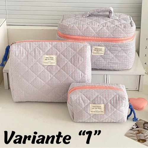 🧳 Beauty-Case Organizer da Viaggio – 3 Misure in Cotone e Nylon | Eleganza, Praticità e Capacità.
