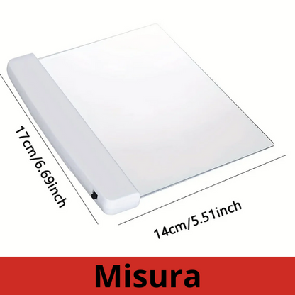 Luce di lettura a LED a pannello piatto per lettura notturna. Luce di lettura per protezione degli occhi.