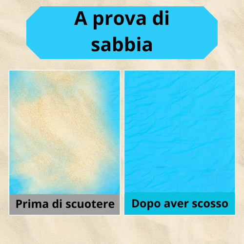 Tappetino da spiaggia impermeabile, extra largo. Comfort, praticità e resistenza per ogni occasione all’aperto.