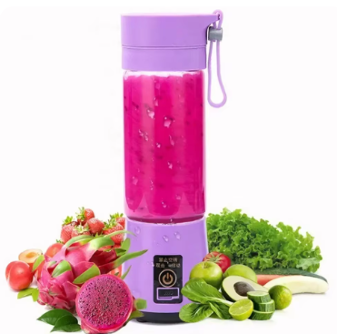 Spremiagrumi multifunzione elettrico portatile da 380 ml Home USB ricaricabile. Frullatore a bottiglia sportiva.  Creatore di Succo e  Frappè.