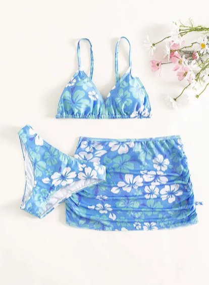 Costume Da Bagno “Bichini” da Bambina. Set 3 pezzi.