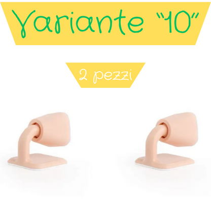 Fermaporta autoadesivo in silicone. Protezione della parete e della porta da urti violenti.