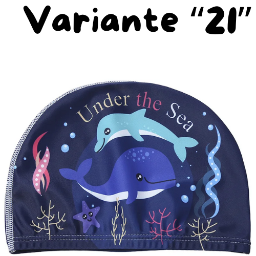 Children Cartoon Swimming Cap Kids Elastic Fabric Swiming Pool Water Sport Protect Ears Hat Swim Bathing Hats Caps Boys Girls