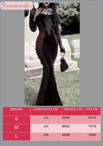 Abito da donna. Selezione di abiti in diverso stile vittoriano, gotico, con merletti in pizzo. Ideale come costume per carnevale, cosplay, feste.
