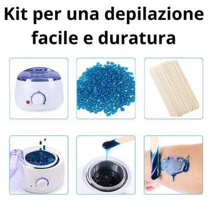⭐ Macchina Scaldacera Professionale con Cera Brasiliana – Kit per Depilazione Efficace e Delicata a Casa. ⭐