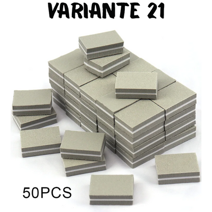 50Pc Professional Mini Nail Art buffer 100/180 Sandpaper Manicure Care File Sanding Polishing Nails File Grinding Equipment Tool