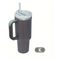 Thermos/Bottiglia da 900 ml in acciaio inossidabile con manico, coperchio e cannuccia.