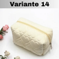 🧳Borsa Beauty-case con cerniera, tinta unita, per il trucco in pelliccia. Comoda, Capiente.