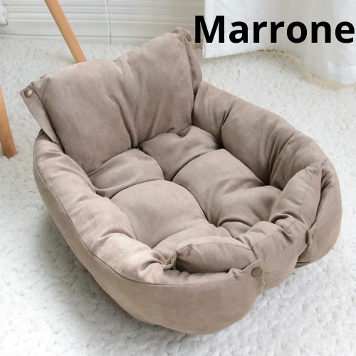 🐾 Cuccia con Cuscino per Cani e Gatti – 100% Cotone | Lavabile in Lavatrice 3 in 1: letto, divano e sofà.