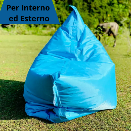 Pouf “galleggiante” impermeabile per interno ed esterno. Utilizzabile in piscina e al mare.