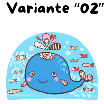 Children Cartoon Swimming Cap Kids Elastic Fabric Swiming Pool Water Sport Protect Ears Hat Swim Bathing Hats Caps Boys Girls