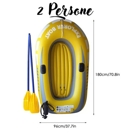 Canotto gonfiabile con accessori. A scelta per uno o due posti.