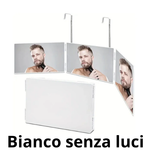 White Retractable Adjustable Hanging Three Mirrors Makeup Folding Three Mirrors Three Fold Mirror Spot Portable Cosmetic