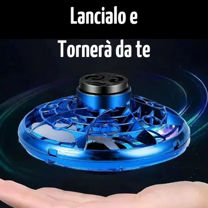 🌀 Spinner Volante a Punta delle Dita a 360° – Mini Drone Rotante con Luci LED RGB | Giocattolo Antistress Ricaricabile per Bambini e Adulti.
