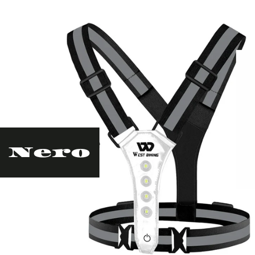 WEST BIKING Safety Vest LED 360° Reflective Highlight Adjustable Straps Night Warning Work Running Riding Clothing Vest Gear