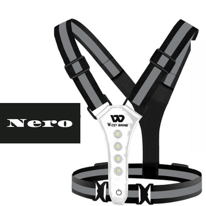 WEST BIKING Safety Vest LED 360° Reflective Highlight Adjustable Straps Night Warning Work Running Riding Clothing Vest Gear