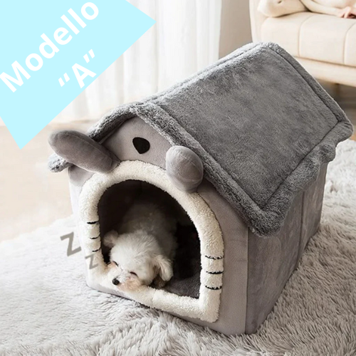 Cuccia pieghevole per cani e gatti di piccola e media taglia. In soffice cotone.
