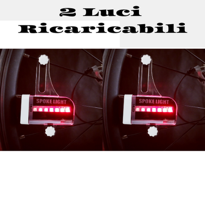 Colorful Bike Wheel Spoke Light USB Rechargeable LED Tyre Tire Flash Lights Neon Bicycle Rim Decor MTB Road Bike Warning Lights