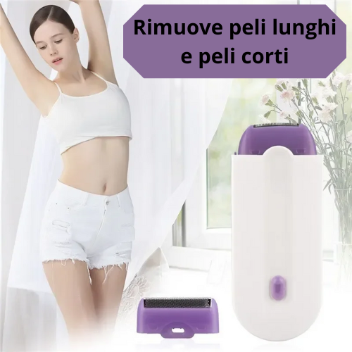 Depilazione elettrico wireless. Indolore, ricaricabile tramite USB, adatto per viso, gambe, bikini e mani.