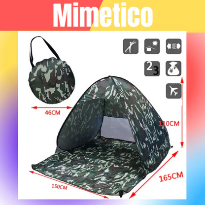 Tenda da spiaggia/campeggio apertura rapida “automatica”. Protezione dal sole UPF50+, impermeabile, robusta con doppio avvolgimento.
