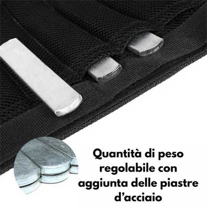 Giubbotto, Manicotti, Gambali Zavorrati Professionale Unisex. Allenamento Intensivo e Personalizzato Per Aumento Della Forza Esplosiva.