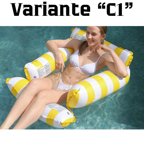 Summer Swim Inflatable Floating Water Mattresses Hammock Stripe Lounge Chairs Pool Water Sports Toys Floating Mat Pool Toys Kids