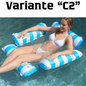 Summer Swim Inflatable Floating Water Mattresses Hammock Stripe Lounge Chairs Pool Water Sports Toys Floating Mat Pool Toys Kids