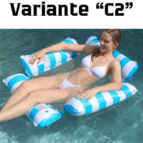 Summer Swim Inflatable Floating Water Mattresses Hammock Stripe Lounge Chairs Pool Water Sports Toys Floating Mat Pool Toys Kids