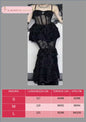 Abito da donna. Selezione di abiti in diverso stile vittoriano, gotico, con merletti in pizzo. Ideale come costume per carnevale, cosplay, feste.