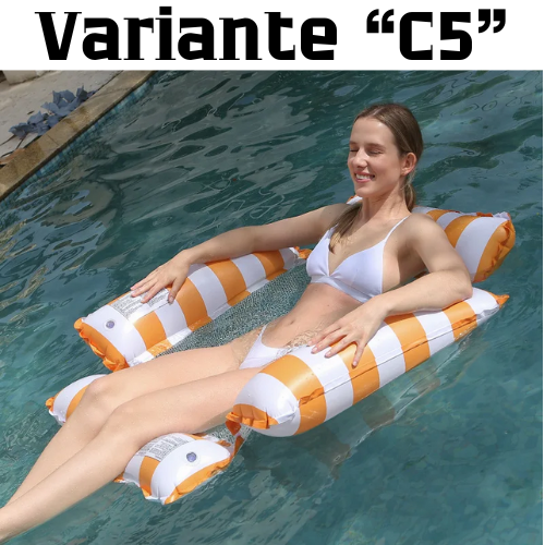 Summer Swim Inflatable Floating Water Mattresses Hammock Stripe Lounge Chairs Pool Water Sports Toys Floating Mat Pool Toys Kids