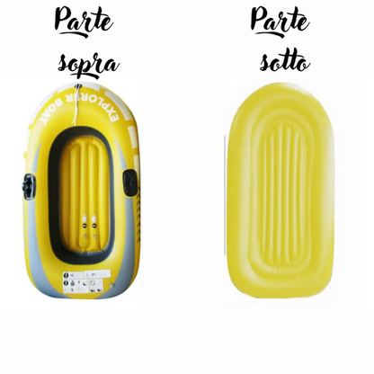 Canotto gonfiabile con accessori. A scelta per uno o due posti.