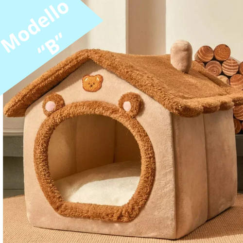 Cuccia pieghevole per cani e gatti di piccola e media taglia. In soffice cotone.