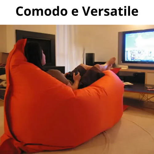 Pouf “galleggiante” impermeabile per interno ed esterno. Utilizzabile in piscina e al mare.