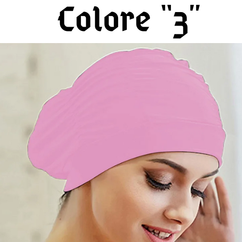 Swimming Hat Women Unisex Girls Long Hair Bathing Cap Swimming Cap Stretch Drape Free Size Swim Pool Sport Elastic Nylon Turban