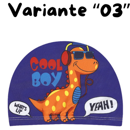 Children Cartoon Swimming Cap Kids Elastic Fabric Swiming Pool Water Sport Protect Ears Hat Swim Bathing Hats Caps Boys Girls