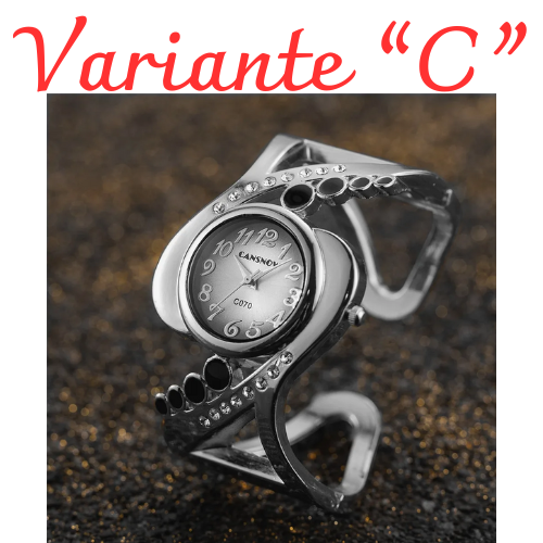 Bracciale con orologio al quarzo.  Accessorio chic, elegante, alla moda, un  dettaglio che fa la differenza.
