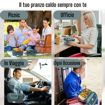 Portable Food Warmer Container Electric Lunch Box Stainless Steel for Car Truck Home Office Factory 110V//220V