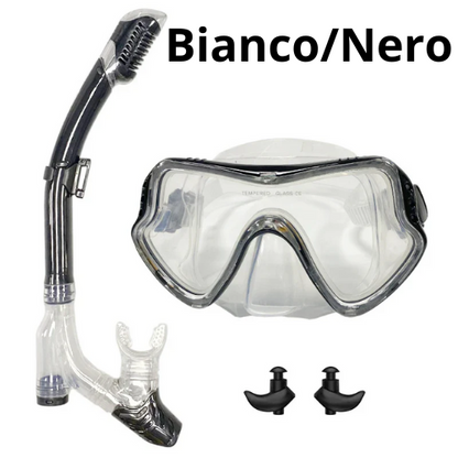 QYQ Diving mask Professional Snorkel Diving Mask and Snorkels Goggles Glasses Diving Swimming Easy Breath Tube Set Snorkel Mask