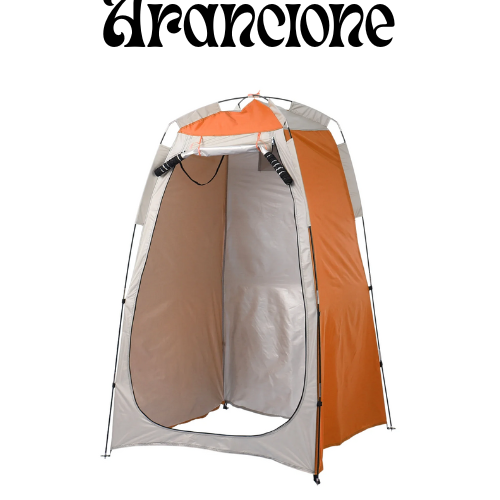 Tenda da “toelette” per spiaggia/campeggio/sport. Apertura rapida, impermeabile, porta con cerniera.