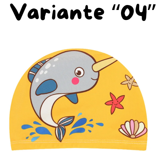 Children Cartoon Swimming Cap Kids Elastic Fabric Swiming Pool Water Sport Protect Ears Hat Swim Bathing Hats Caps Boys Girls