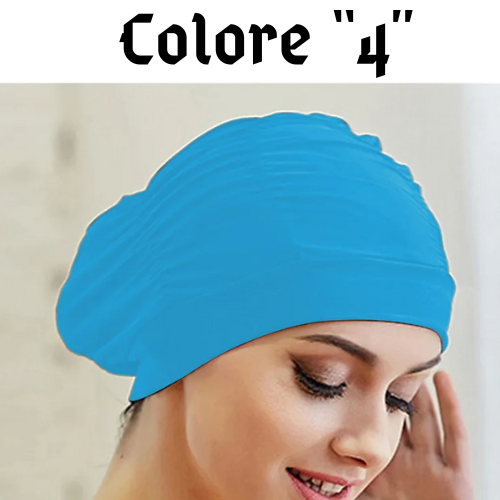 Swimming Hat Women Unisex Girls Long Hair Bathing Cap Swimming Cap Stretch Drape Free Size Swim Pool Sport Elastic Nylon Turban