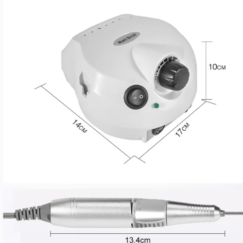 Trapano/smerigliatore elettrico per unghie. Potente motore da 35000 giri/min, a basso rumore: kit completo di frese per unghie professionali per manicure e pedicure.