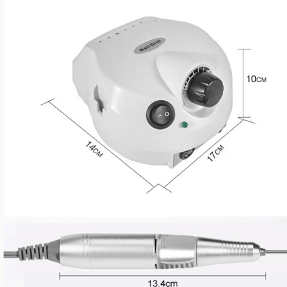 Trapano/smerigliatore elettrico per unghie. Potente motore da 35000 giri/min, a basso rumore: kit completo di frese per unghie professionali per manicure e pedicure.