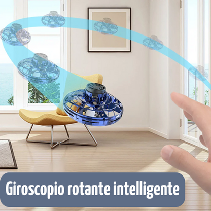 🌀 Spinner Volante a Punta delle Dita a 360° – Mini Drone Rotante con Luci LED RGB | Giocattolo Antistress Ricaricabile per Bambini e Adulti.