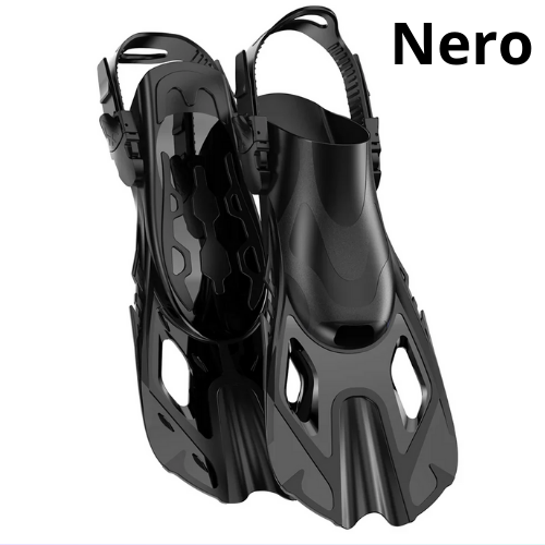 Snorkel Fins Swim Fins Adjustable Buckles Swimming Flippers Short Silicone Scuba Diving Shoes Open Heel Travel Size Beginners