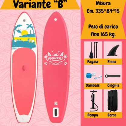 FunWater 11' Blue Red Sup Board Inflatable Surfboard Stand Up Paddle Board Inflatable Sup PaddleBoard with Accessories
